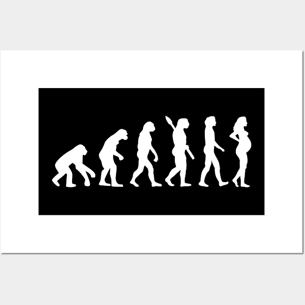 Evolution Pregnant woman Wall Art by Designzz